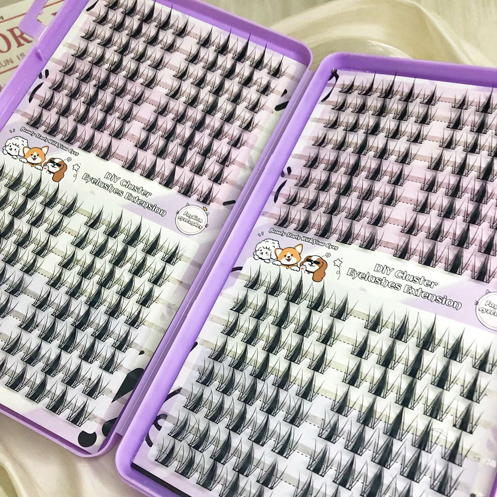 マンガまつげクラスター シャープ 320本入り、13mm長さ - Eyelash Extension Japan のレビューと価格
