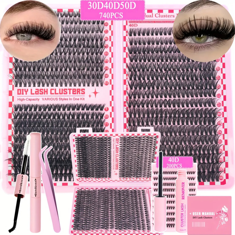 740/200個クラスターまつげエクステンションキット、2- - Eyelash Extension Equipment のレビューと価格