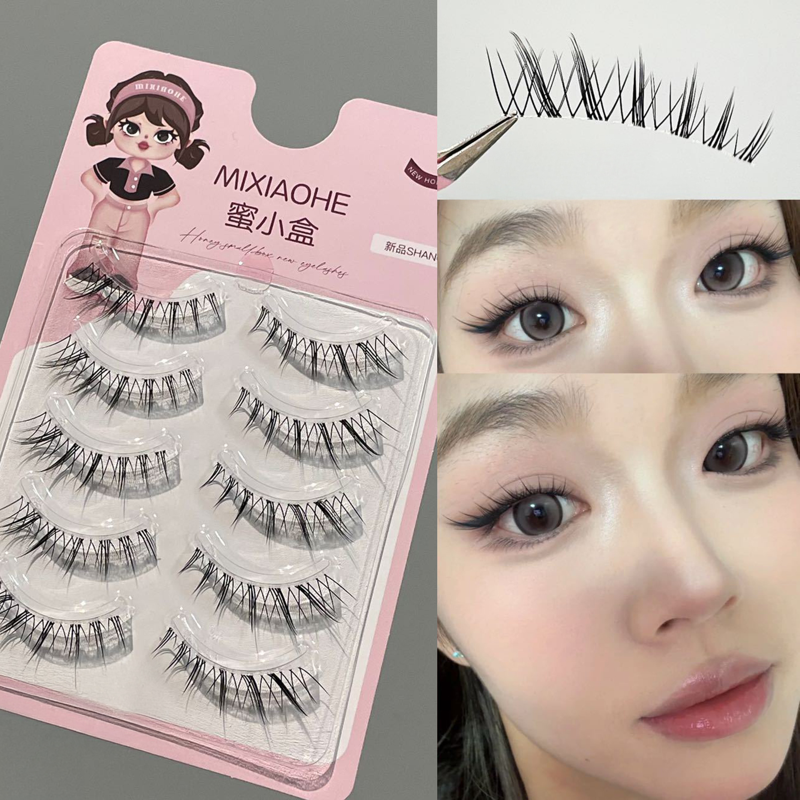 フォックスまつげ韓国スタイルクールつけまつげフルストリップマ - Eyelash Extension Korean Style のレビューと価格