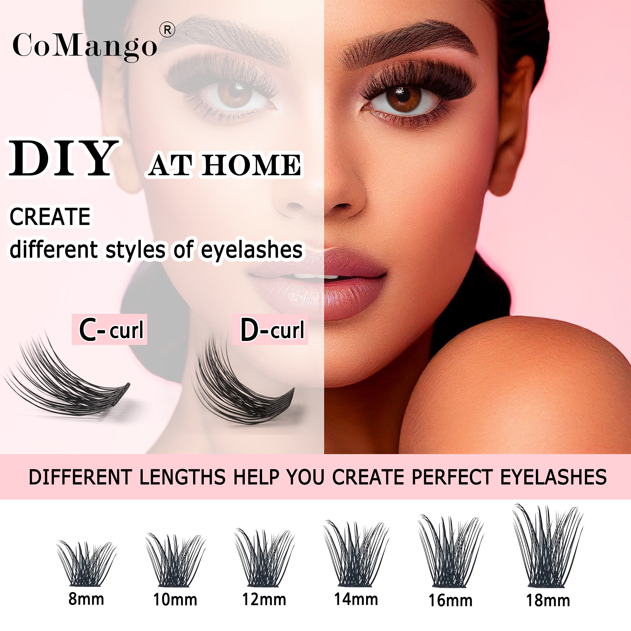 CoMango ルースラッシュクラスター 144 個 C/D - Eyelash Extension Anime のレビューと価格