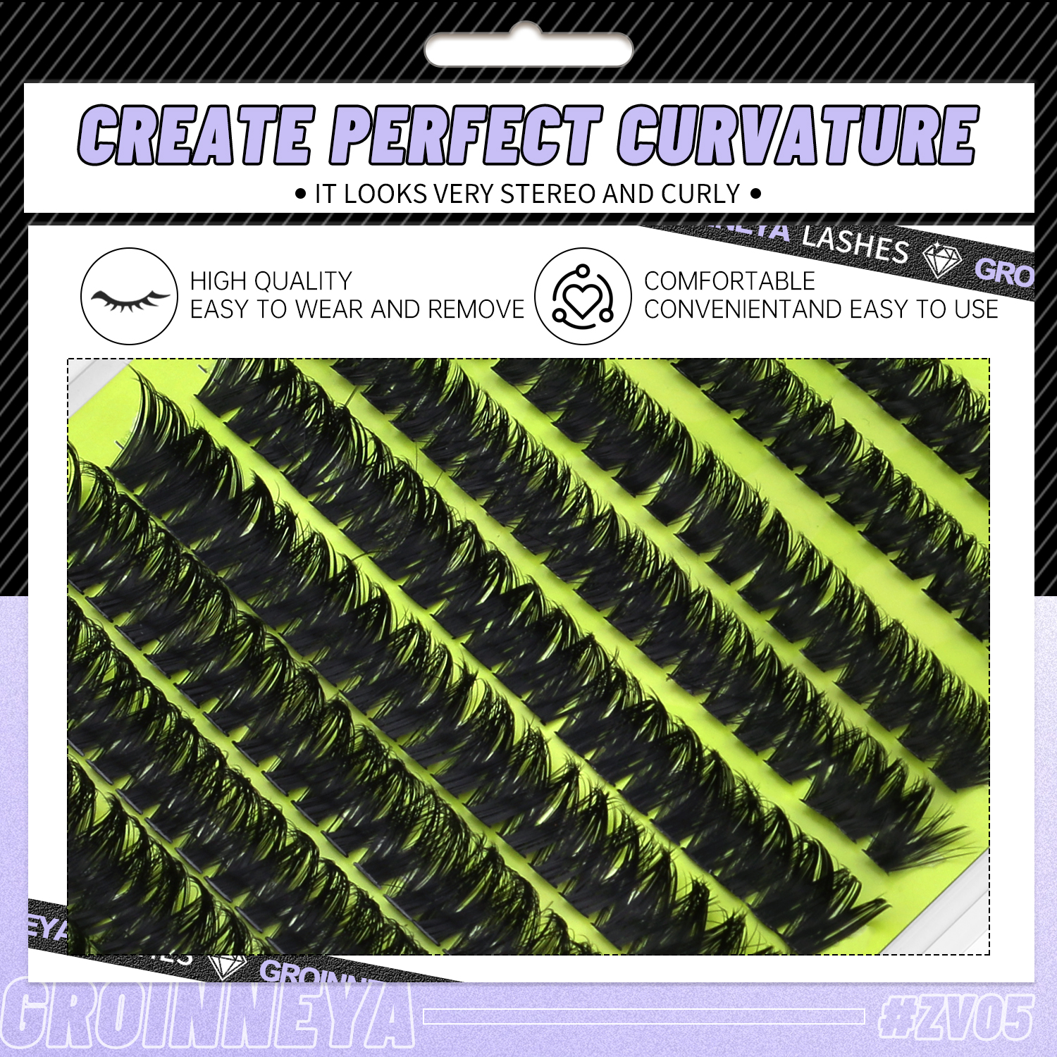 GROINNEYA 厚いまつげクラスターセット DIY ふわ - Eyelash Extension Equipment のレビューと価格