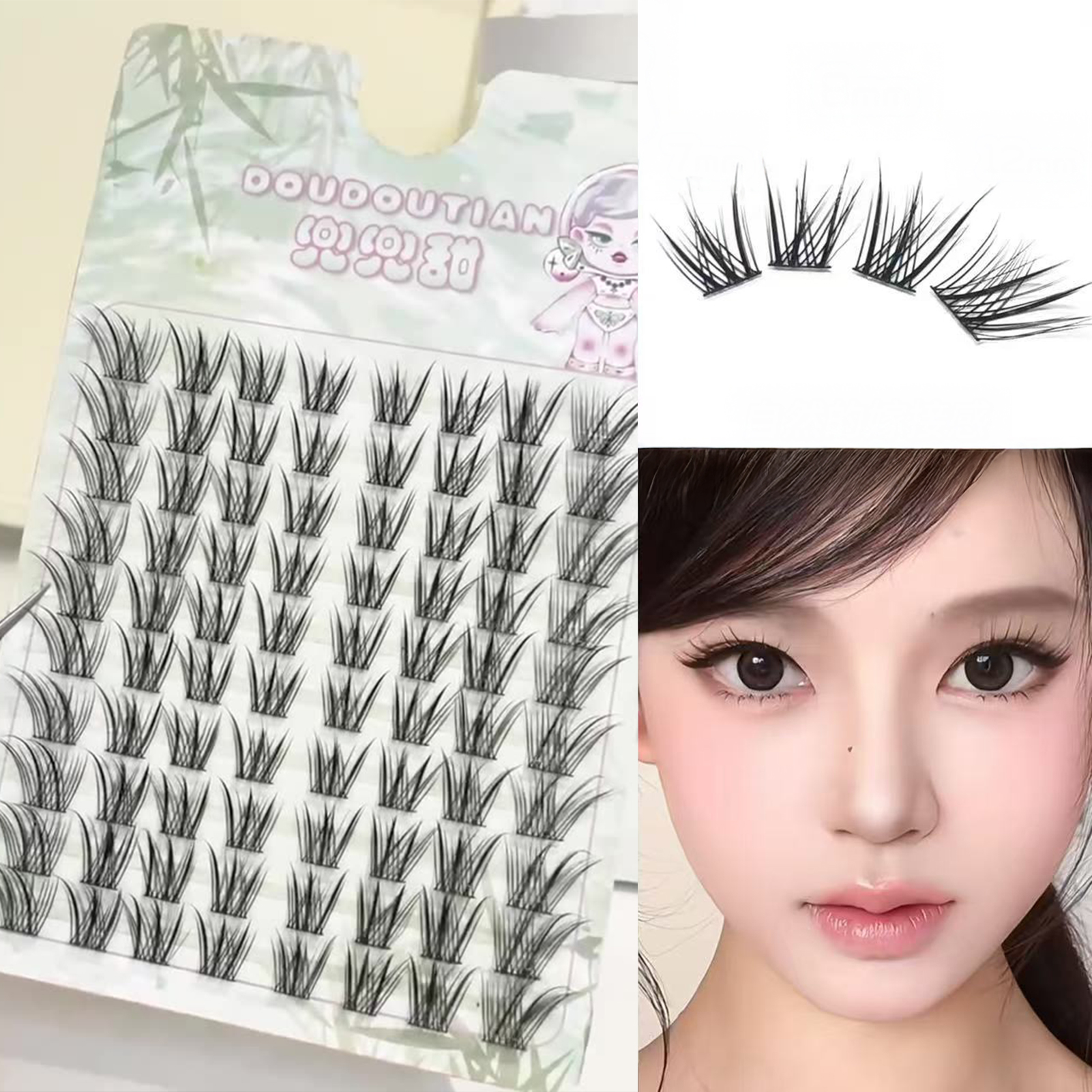 新しい中国風フォックスふわふわまつげ上まつげナチュラル拡大目 - Eyelash Extension Korean Style のレビューと価格