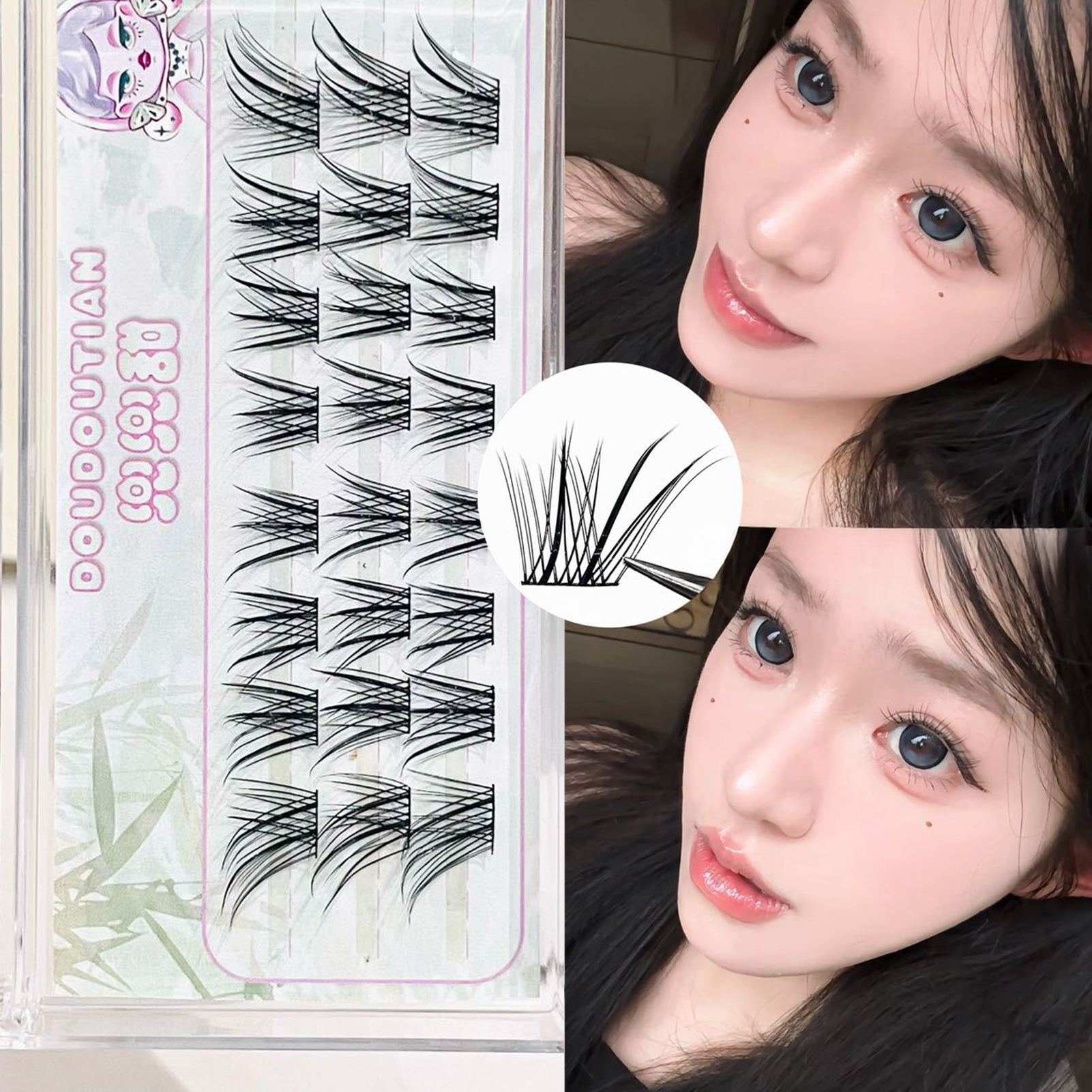 新しい中国風フォックスふわふわまつげ上まつげナチュラル拡大目 - Eyelash Extension Korean Style のレビューと価格