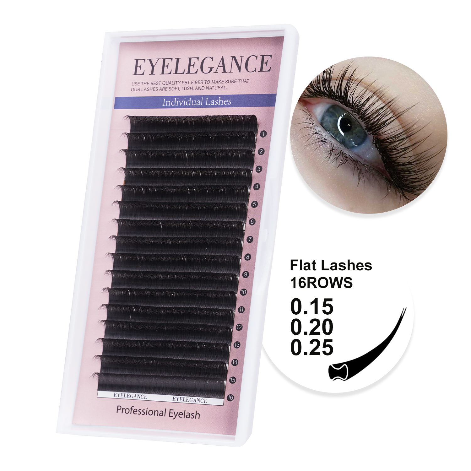 EYELEGAANCE 16列フラットつけまつげ（ブリスター - Eyelash Extension Qc のレビューと価格