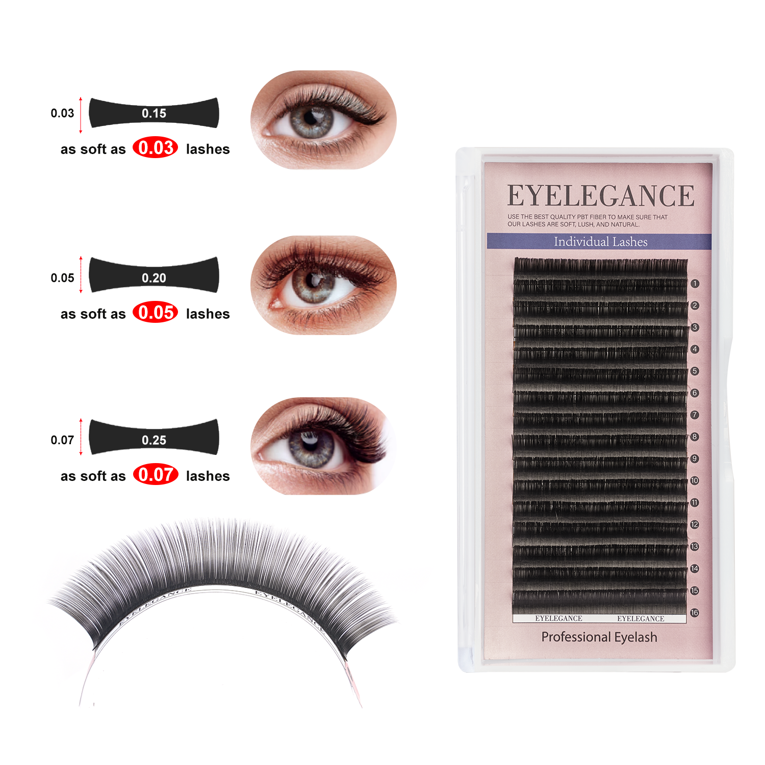 EYELEGAANCE 16列フラットつけまつげ（ブリスター - Eyelash Extension Qc のレビューと価格