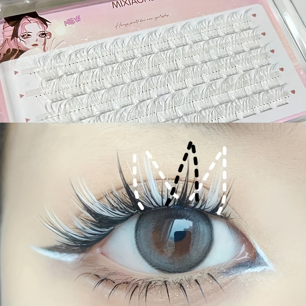 ミクシャオヘ カラフルまつげ 60束 簡単装着 ナチュラルマ - Eyelash Extension Anime のレビューと価格