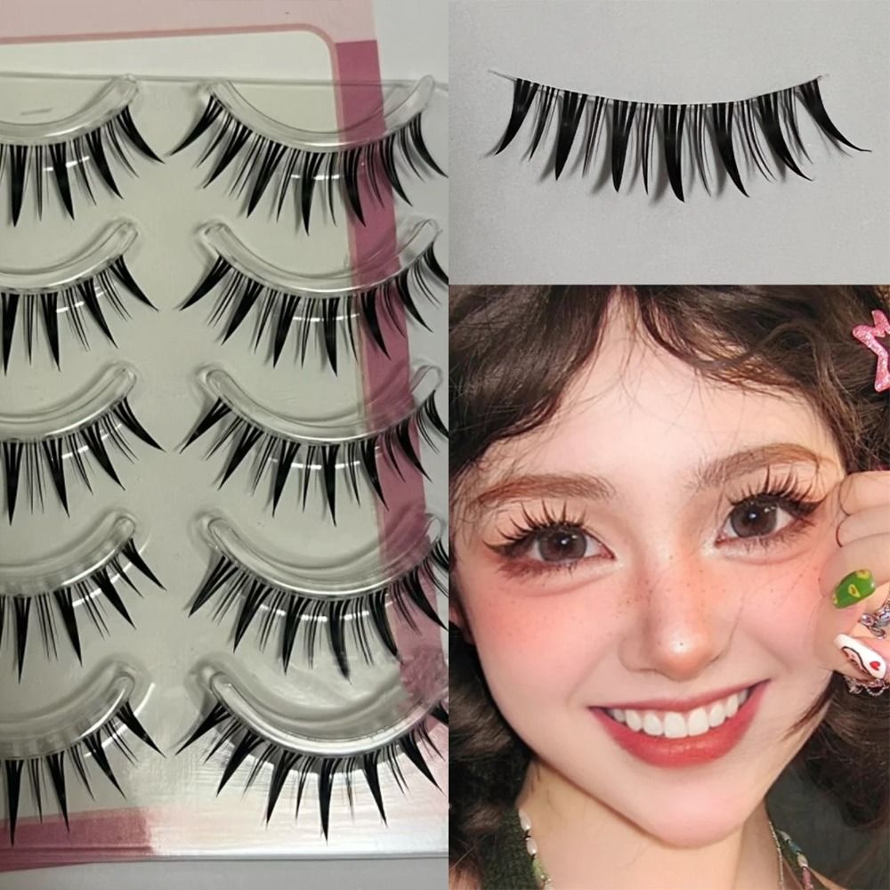 5ペアパック 日本製 コスプレ用つけまつげ ドラマチックな厚 - Eyelash Extension Anime のレビューと価格
