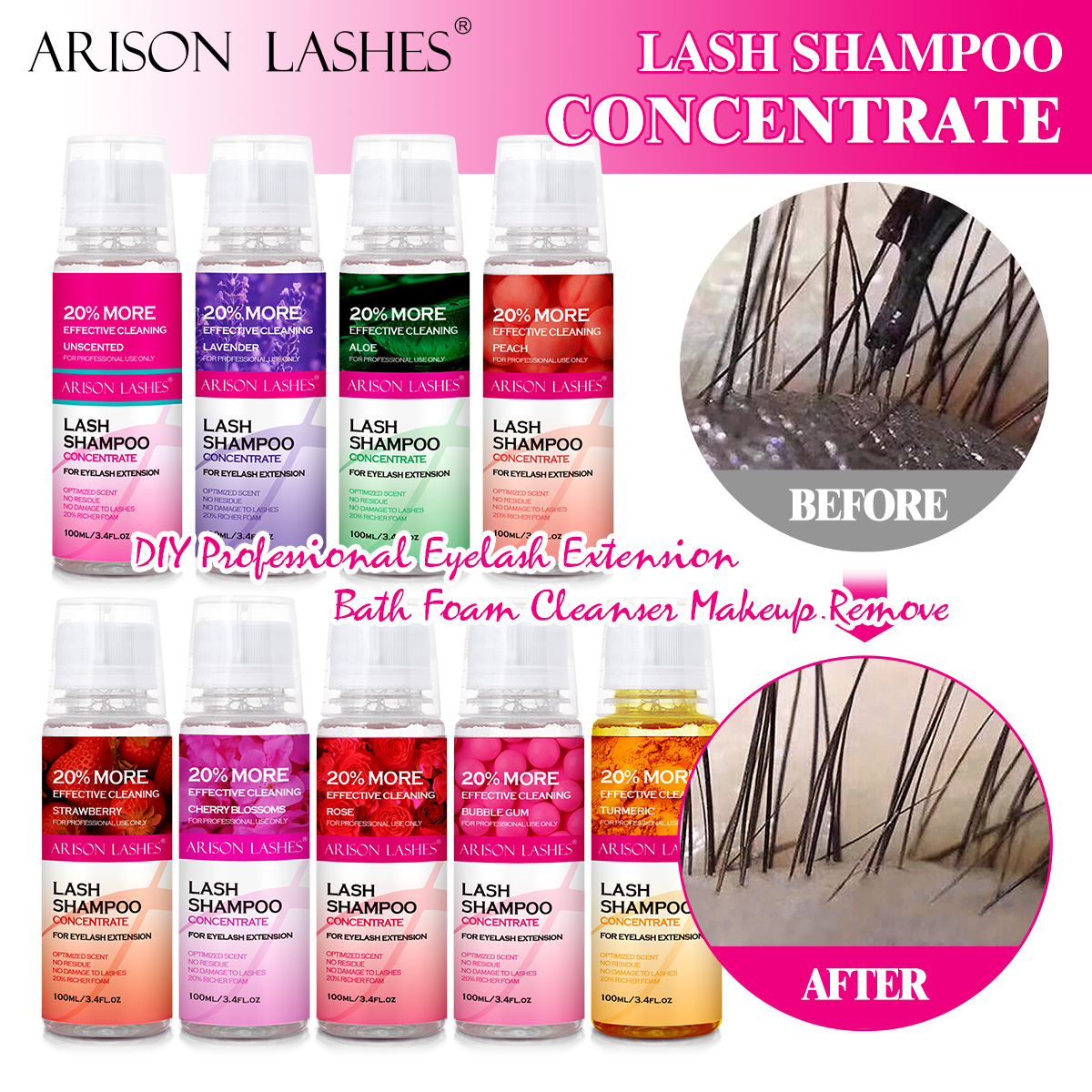 アリソン 100ml まつげシャンプー濃縮液 無刺激 まつげ - Eyelash Extension Foam Cleanser のレビューと価格