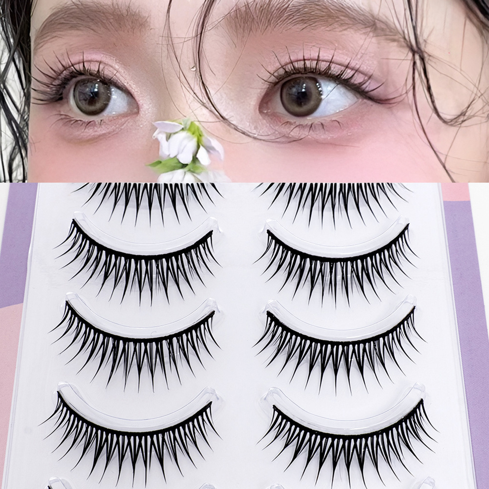 5 ペア韓国スタイルつけまつげマンガガールグループ偽まつげボ - Eyelash Extension Korean Style のレビューと価格