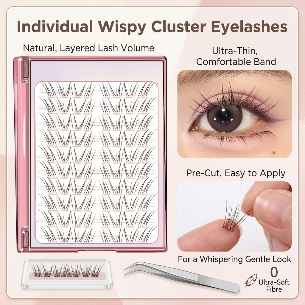 10列のディープブラウンバニーつけまつげ、ナチュラルふわふわ - Eyelash Extension Japan のレビューと価格