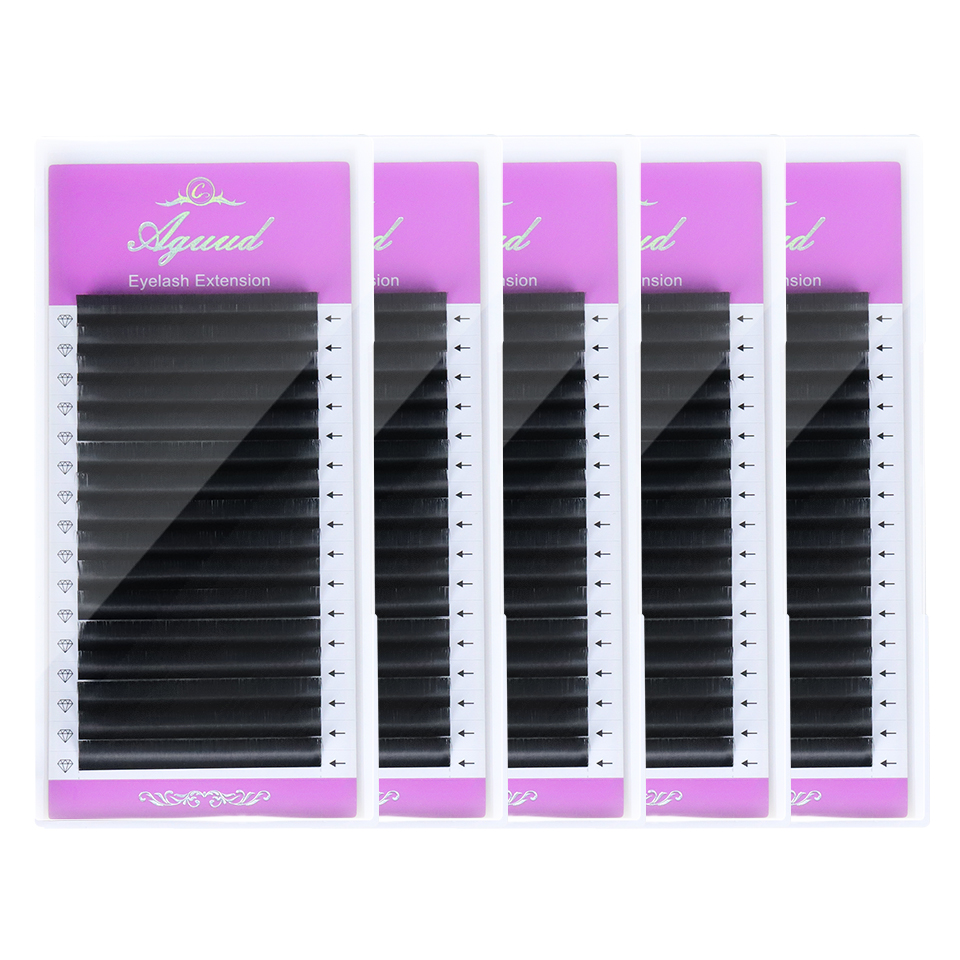 AGUUD 5 トレイ/ロット新しいスーパーマットブラック個 - Eyelash Extension Supernatural のレビューと価格
