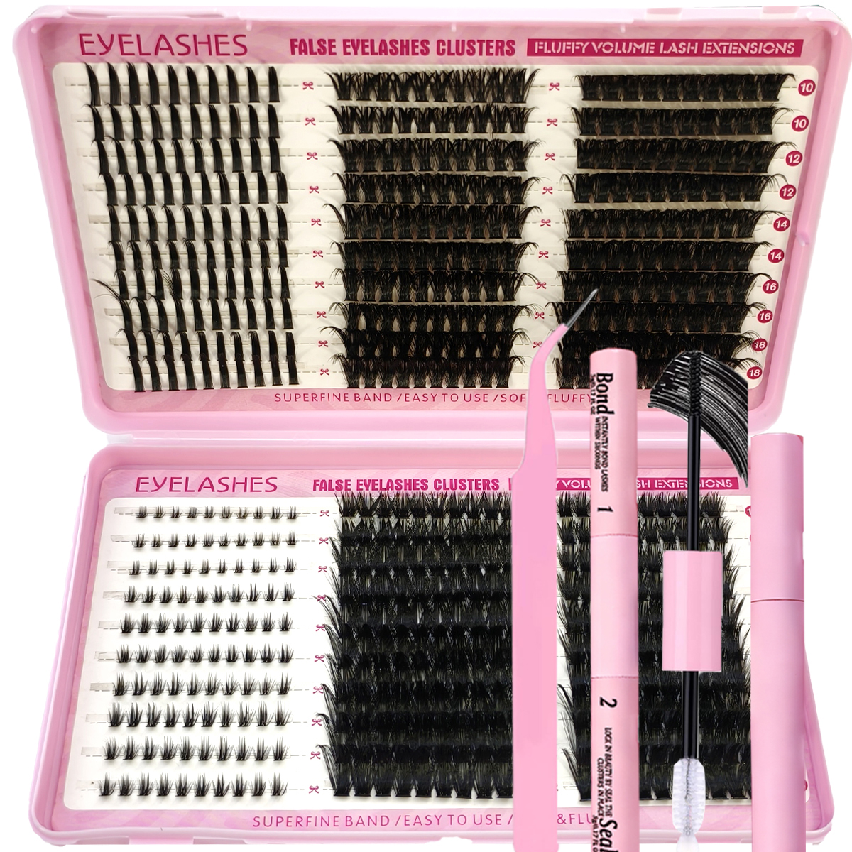 60列DIYまつげエクステキット、クラスタ個別まつげキット、 - Eyelash Extension Equipment のレビューと価格