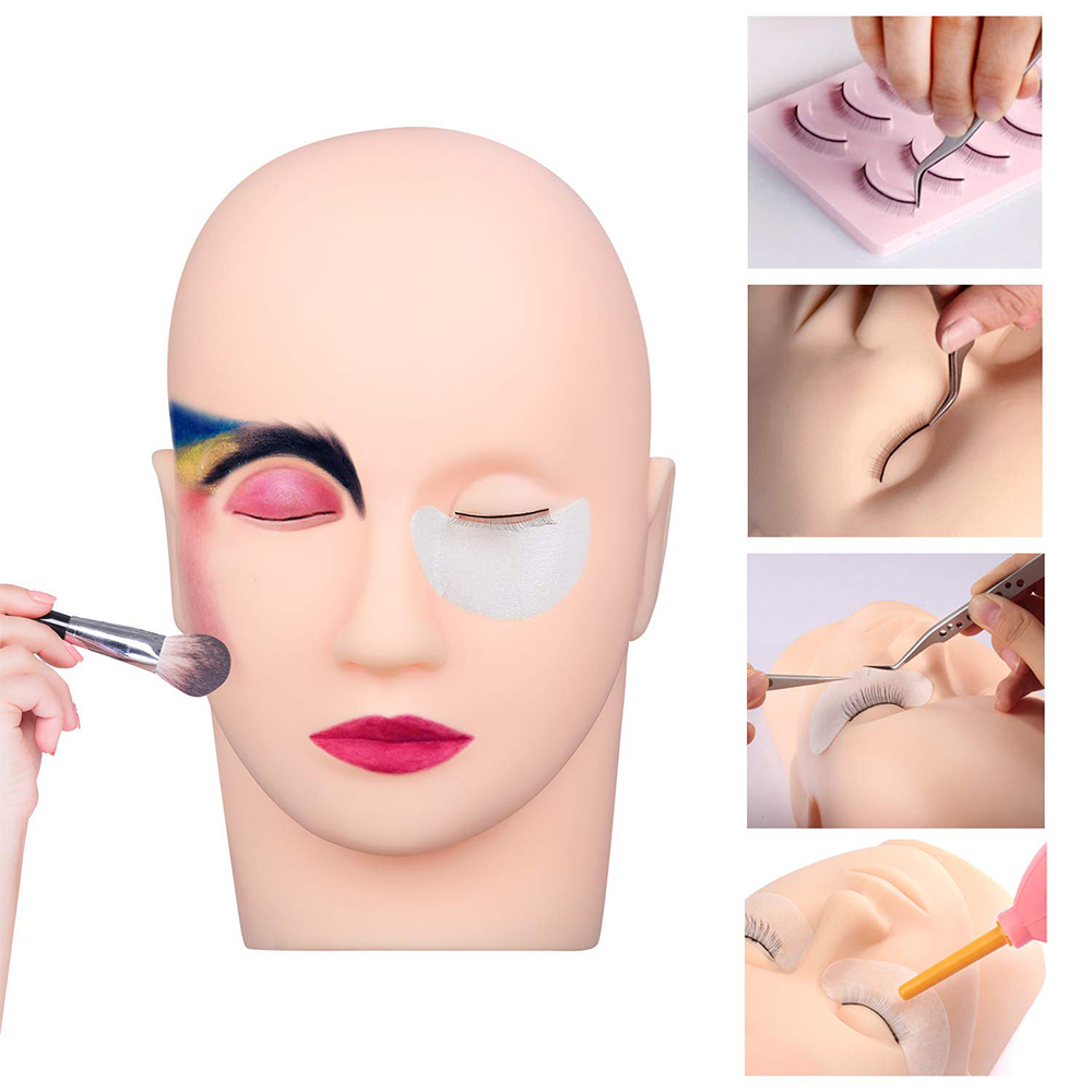 柔らかいゴム製のマネキンヘッド,まつげエクステ,メイクアップ - Eyelash Extension For Men のレビューと価格