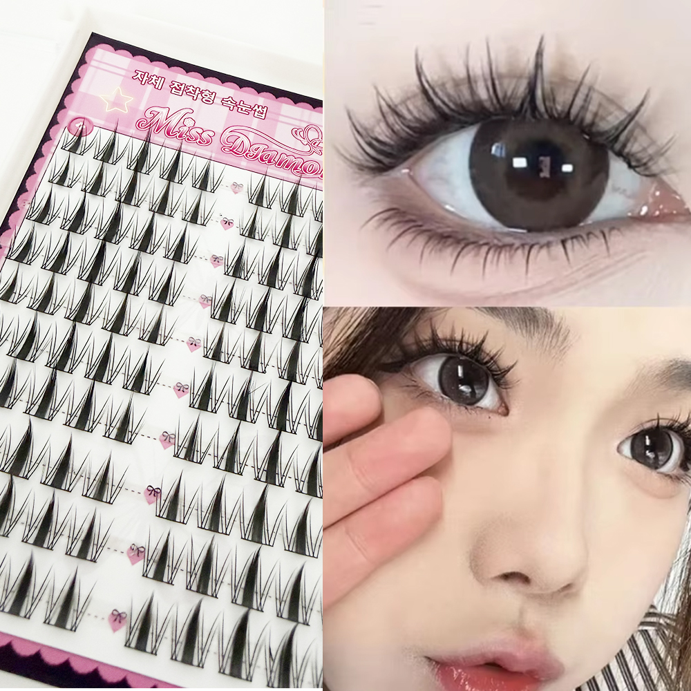 DIYつけまつげ 10列/箱、接着剤不要 マンガ風 セクショ - Eyelash Extension Anime のレビューと価格