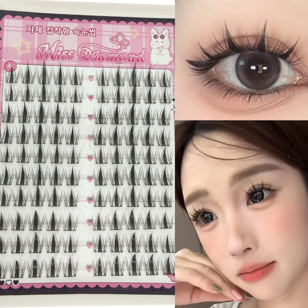 DIYつけまつげ 10列/箱、接着剤不要 マンガ風 セクショ - Eyelash Extension Anime のレビューと価格