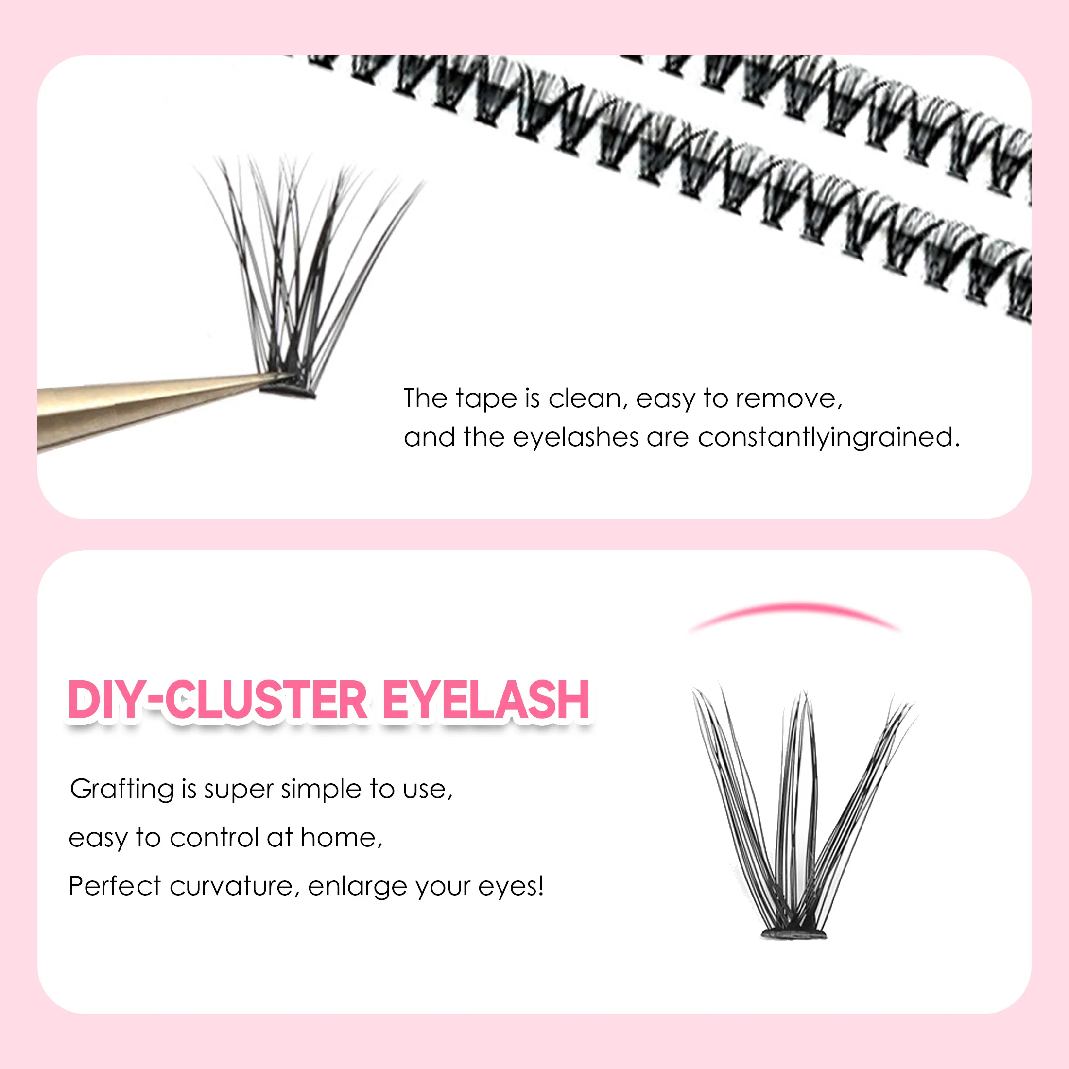 DIYまつげエクステキット,200個,クラスター,接着剤とシ - Eyelash Extension Equipment のレビューと価格