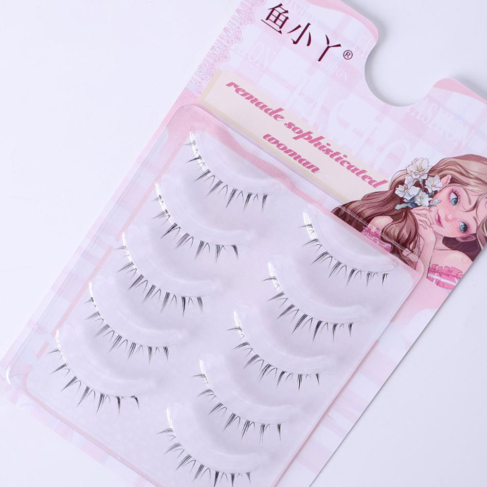 5ペアのナチュラルな下まつげ、クリアバンド、スモールデビルス - Eyelash Extension Korean Style のレビューと価格