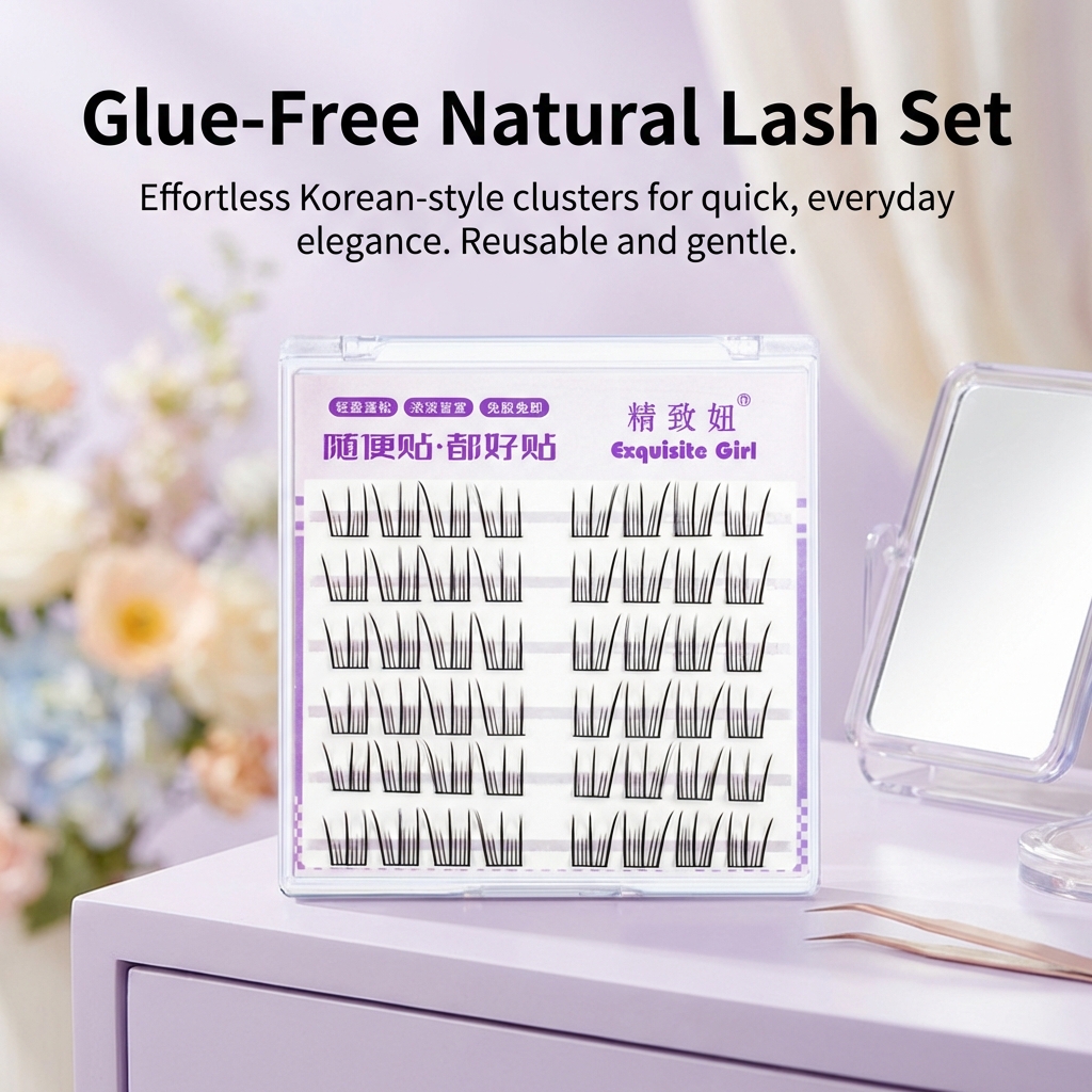韓国風つけまつげ、接着剤不要、ナチュラル、軽量、ソフト、DI - Eyelash Extension Korean Style のレビューと価格