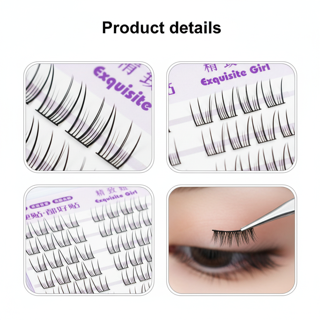 韓国風つけまつげ、接着剤不要、ナチュラル、軽量、ソフト、DI - Eyelash Extension Korean Style のレビューと価格