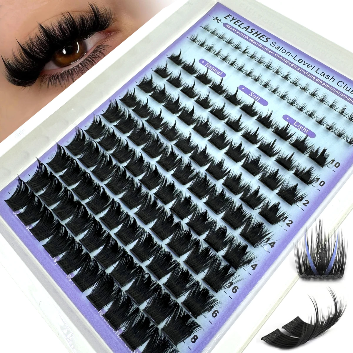 AMSDCN ウィスピー マンガ ラッシュ クラスター エク - Eyelash Extension Anime のレビューと価格